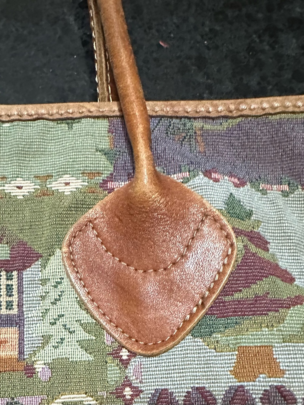 Tapestry patchwork tote - Picture 5 of 6